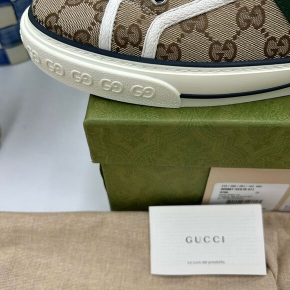 Men's Gucci tennis 1977 high top sneakers size 11 made in Italy - Picture 8 of 12